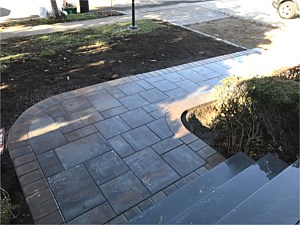 modern smooth tile looking cambridge toffee onyx lite wet look paver walkway brick walk way ledgestone